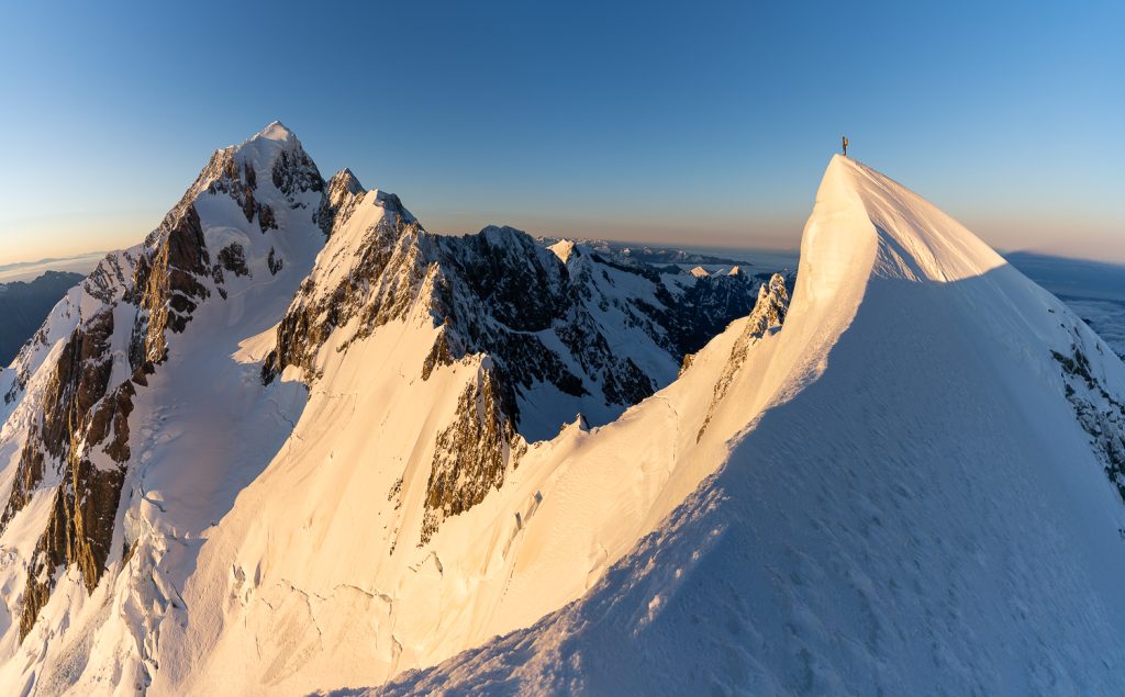 Aoraki/Mt Cook, viewed from the summit of Mt Graham